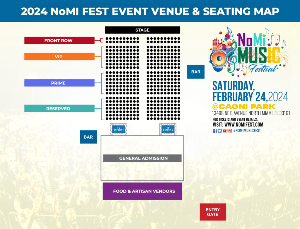 Seating Chart NoMi Music Festival